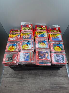 Vintage 1990 Donruss Baseball Unopened Cards & Puzzle Value Packs - Lot of 14